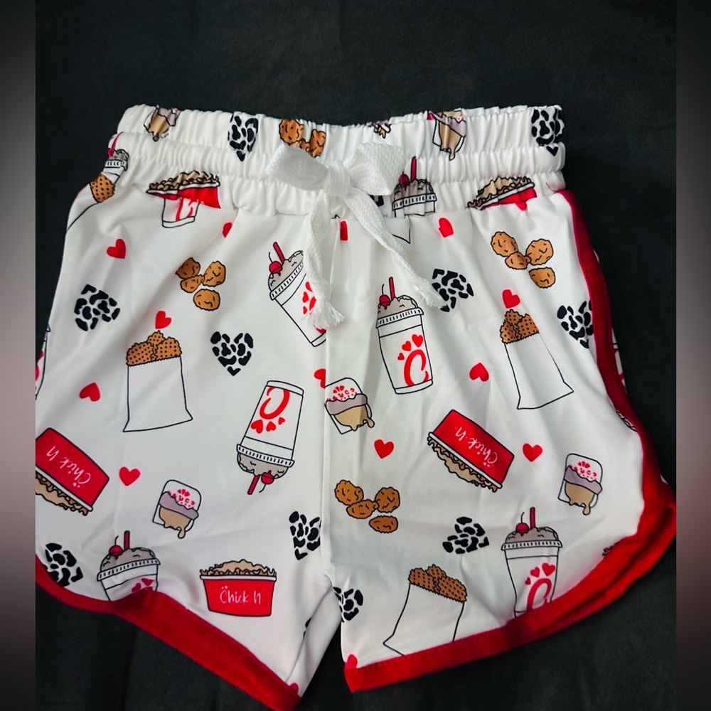 New Boutique Girl Chick Fil A Shorts 2T